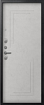 Дверь A-06 черный сатин - бетон светлый DIS007337 фото